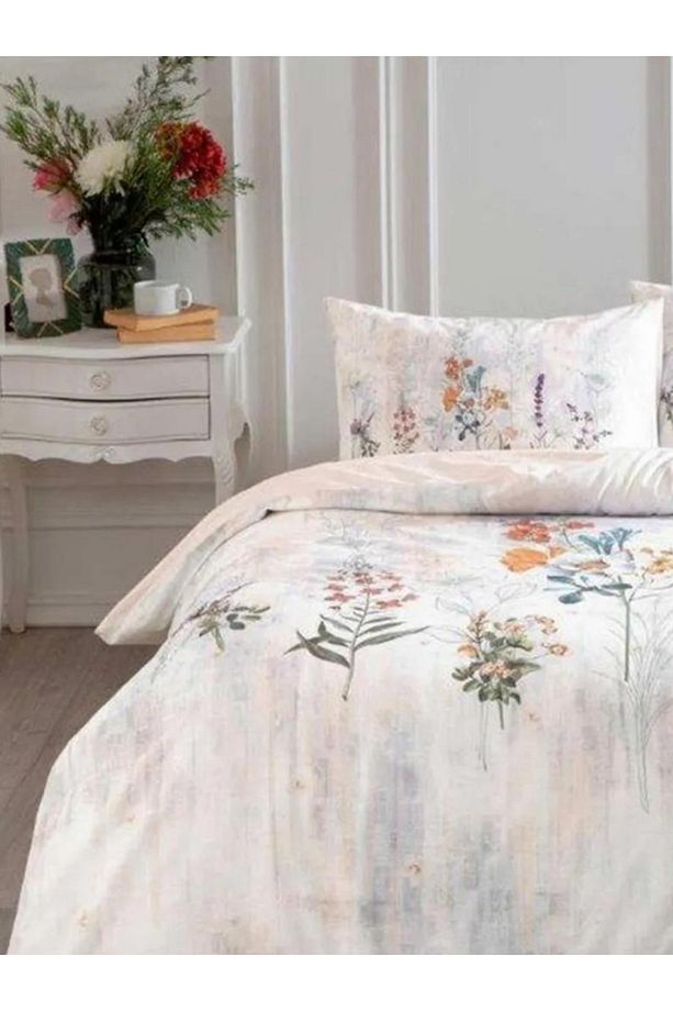 New Tek Kişilik Somon Floraison Nevresim Takımı - 2