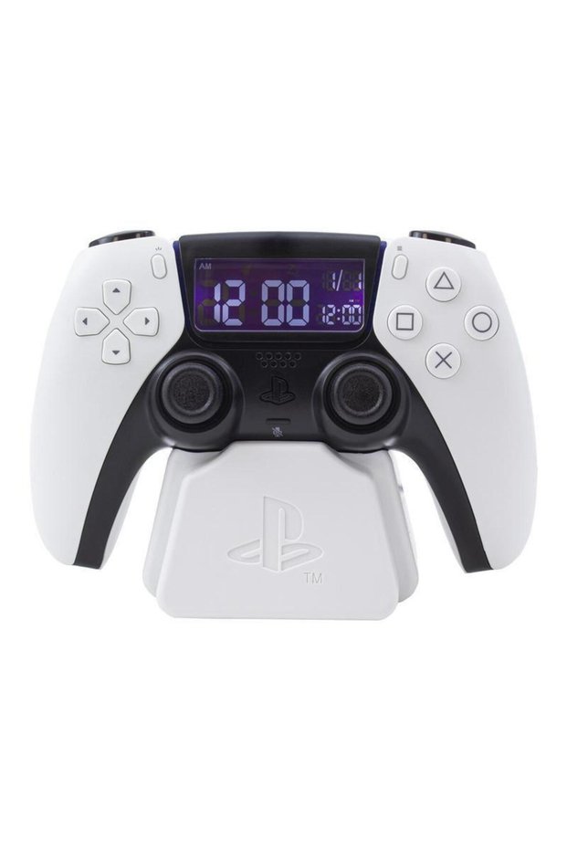 White Digital Playstation Joystick - Alarm Clock Model