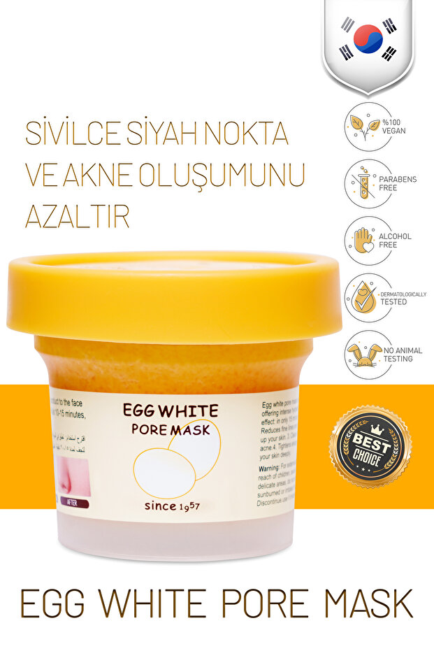 Egg Brightning Scrup Mask Egg White Pore + Black Sugar Mask - 3