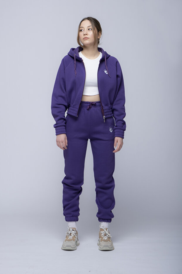 Kadın Basic Lastikli Premium Eşofman Takımı - 1