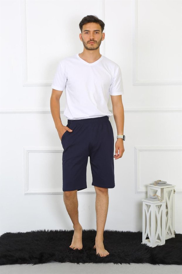 Men's Cotton Navy Blue Capri 27485