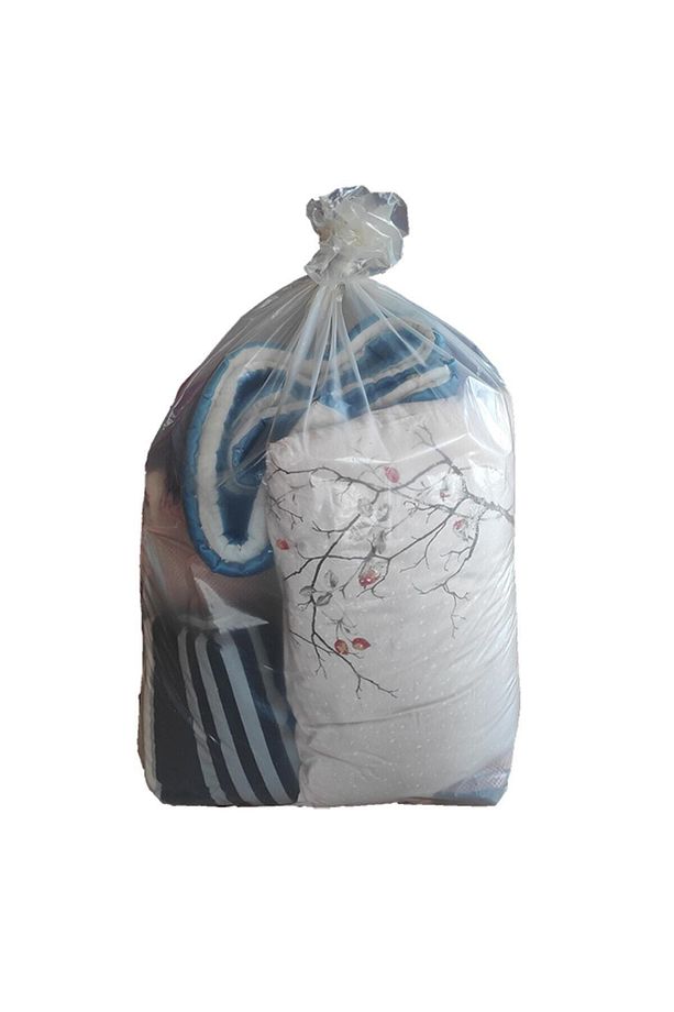 10 Adet Poşet 80x110 Lastikli Şeffaf Kokusuz Ev Taşıma Poşeti Taşınma Nakliye Çuvalı - 7