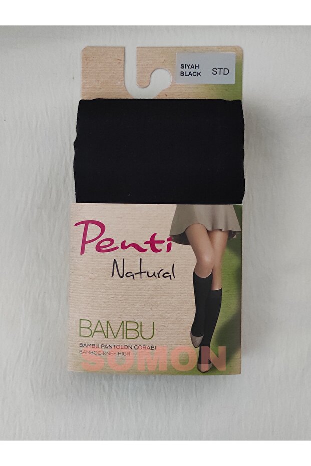 Siyah Bambu Pantolon Çorap 3'LÜ - 2