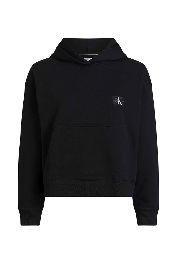 Hooded Collar Black Women's Sweatshirt J20J222732BEH