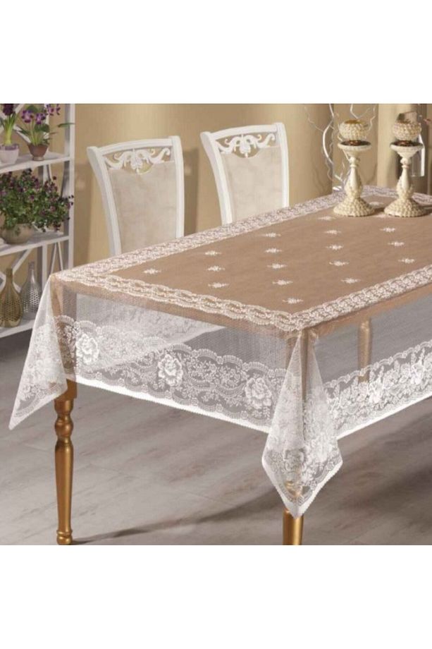 Kdk Örme Pano desen Polyester tül Masa Örtüsü atk - 2