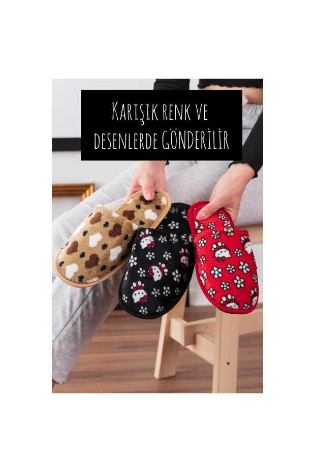 Set of 3 Women's House Slippers, Guest Slippers, Bundle Slippers