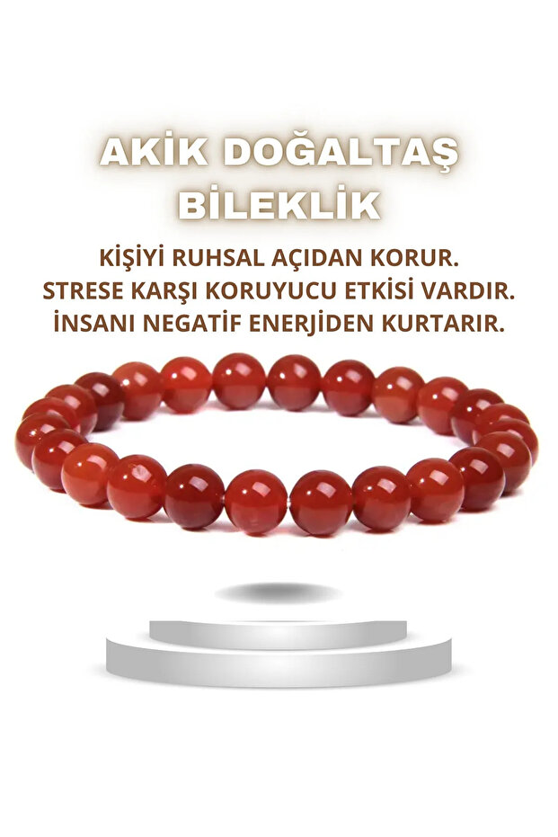 Eye Protection Agate Red Natural Stone Bracelet 8 Mm 100% Real 8 mm AA Quality