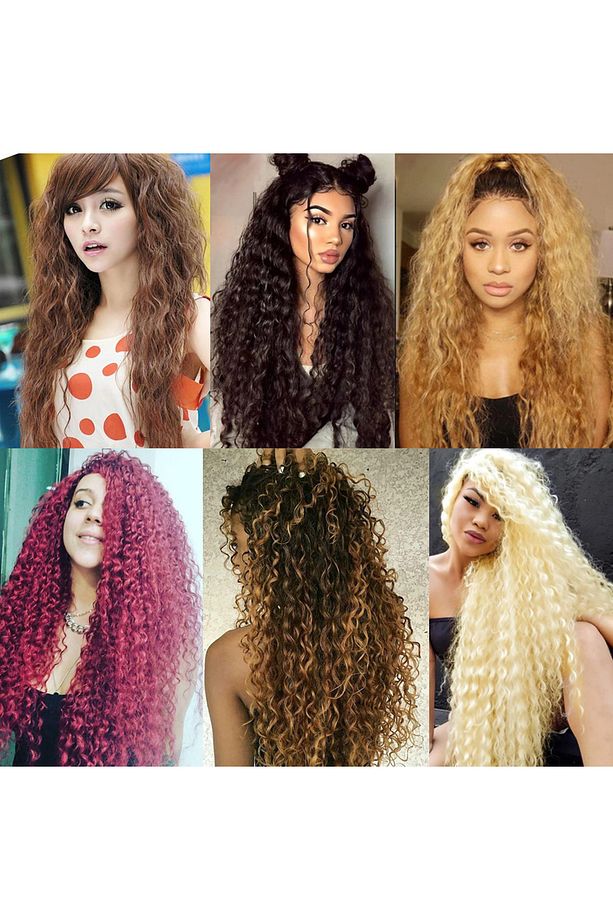 Afro Dalgalı Yarım Ay + 2 Yan Çıt Çıt - Koyu Kahve - 3