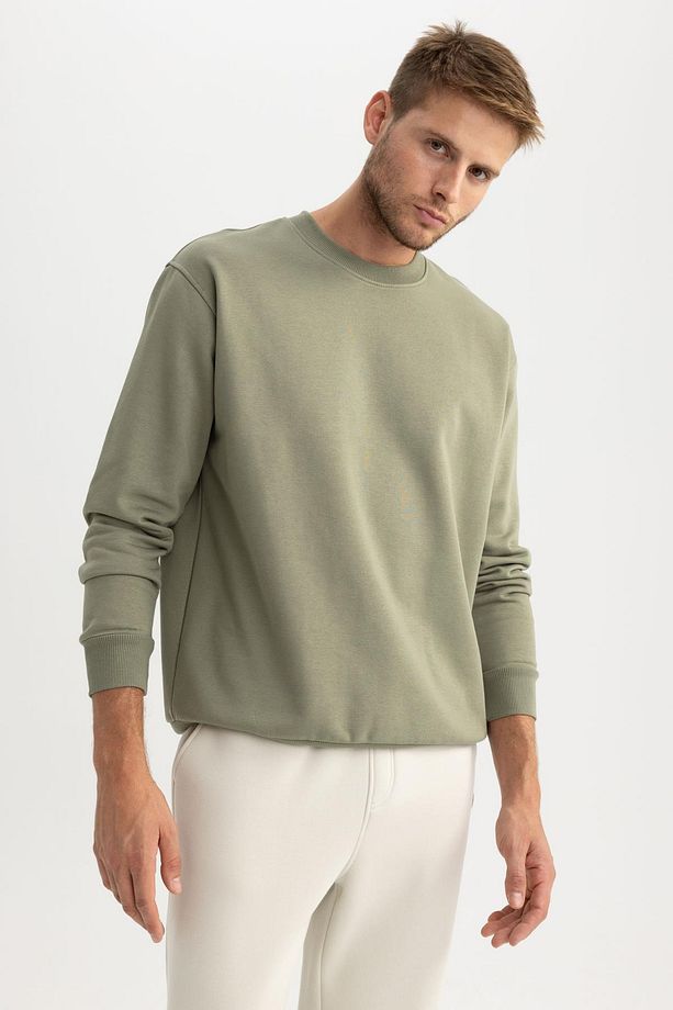 Oversize Fit Bisiklet Yaka Basic Sweatshirt T5139az23au - 3