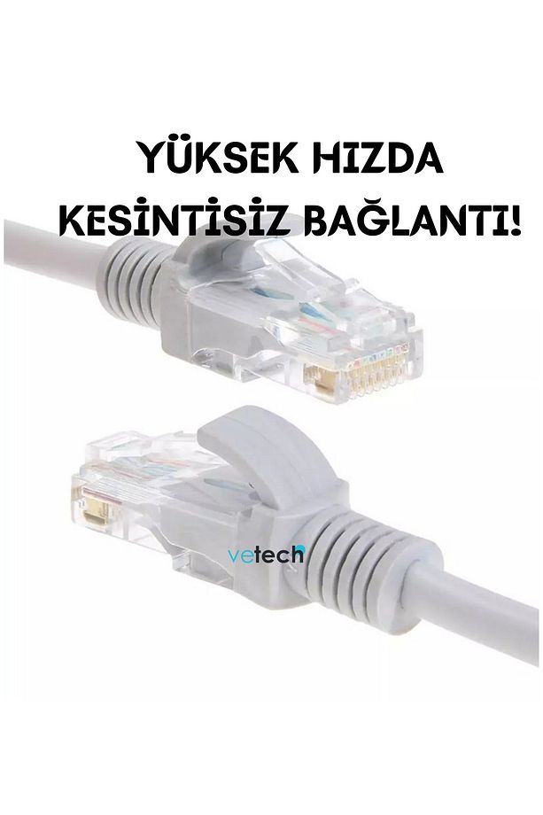 Cat6 3mt Lan Ethernet Kablosu Fabrikasyon Internet Kablo Modem Ağ Kablosu - 2