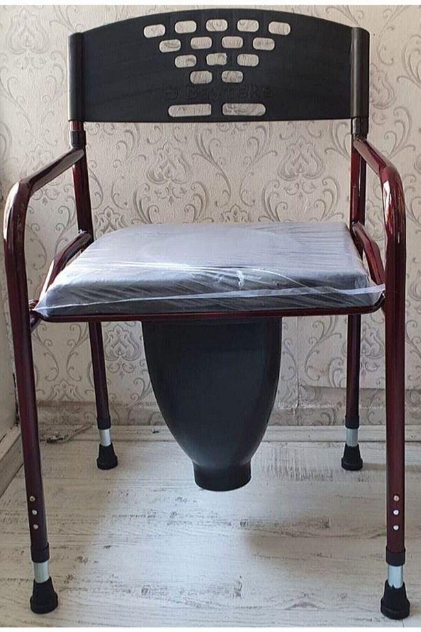 Deri Döşemeli Hasta Klozet Yükseltici Hasta Klozeti Wc Yükseltici Tuvalet Katlanabilir Direk Wc - 1