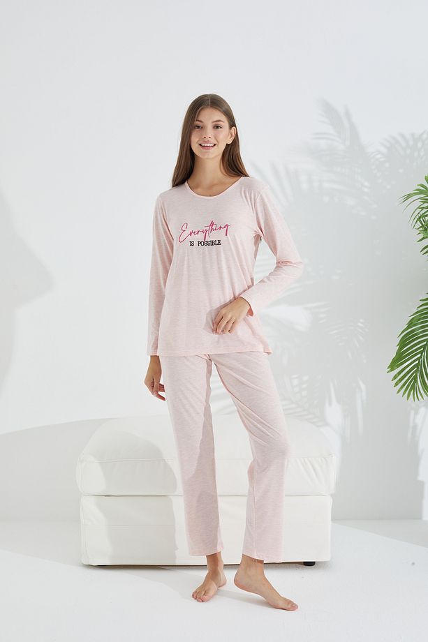 Pamuklu Örme Pijama Takım - 2