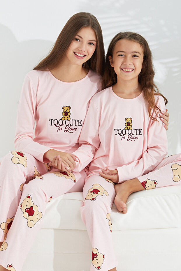 Patterned Cotton Lycra Knitted Pajama Set