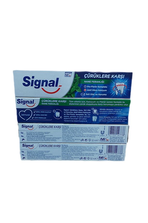 Diş Macunu Çürüklere Karşı Nane Ferahlığı 50 ml X4 Adet - 1