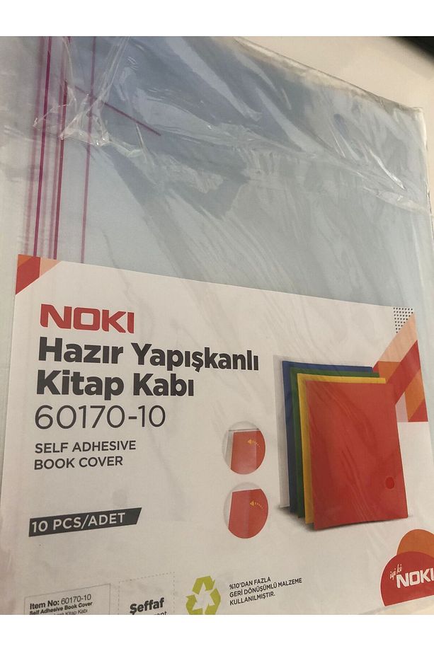 NOKİ HAZIR YAPIŞKANLI KİTAP KABI 10 LU ŞEFFAF - 1