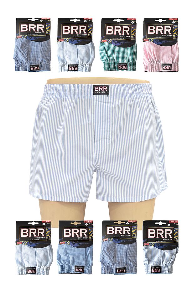 Karışık Renk 9’lu Paket Pamuklu Poplin Boxer Şort - 1
