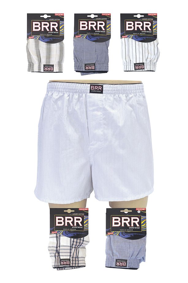Karışık Renk Erkek 6’lı Paket Pamuklu Poplin Boxer Şort - 4