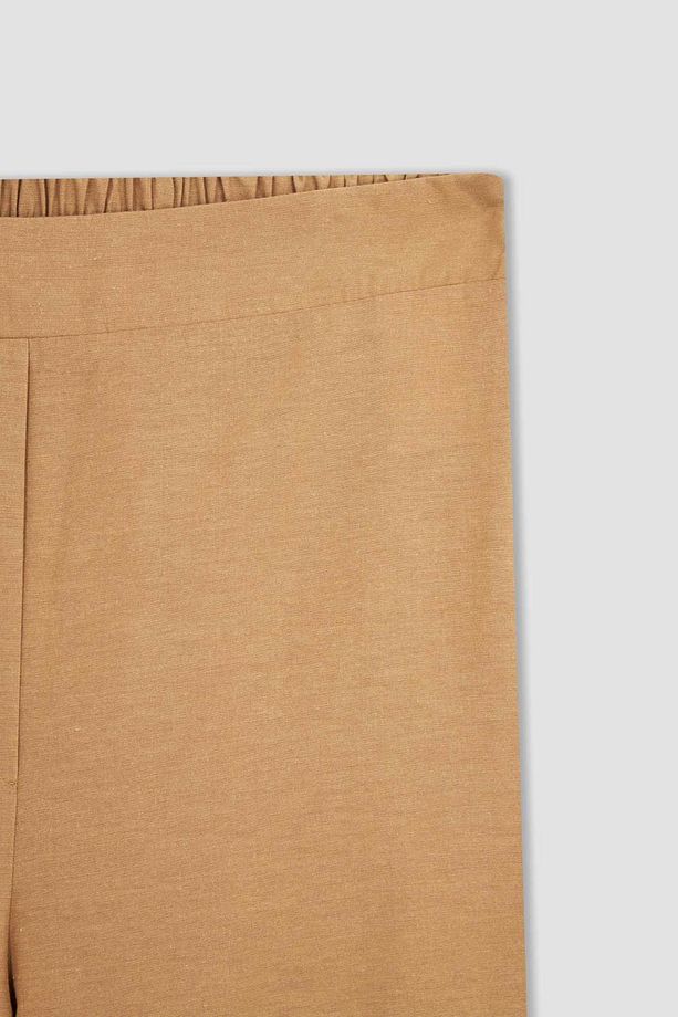 Regular Fit Yumuşak Dokulu Geniş Paça Pantolon - 7