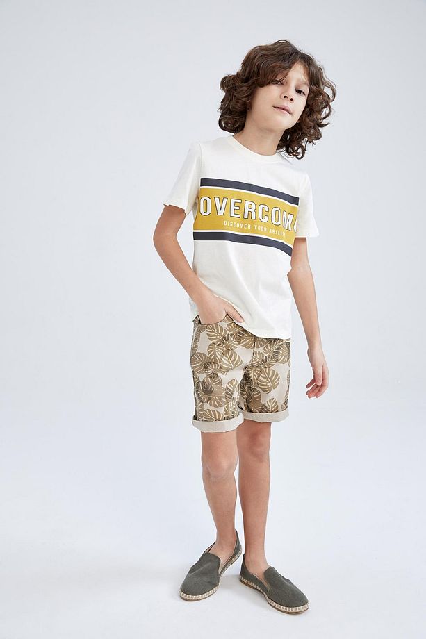 Erkek Çocuk Regular Fit Gabardin Şort - 3