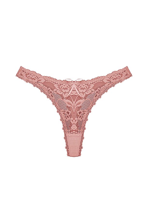2li Önü Dantel Arkası Pamuklu String Kadın Külot - 2