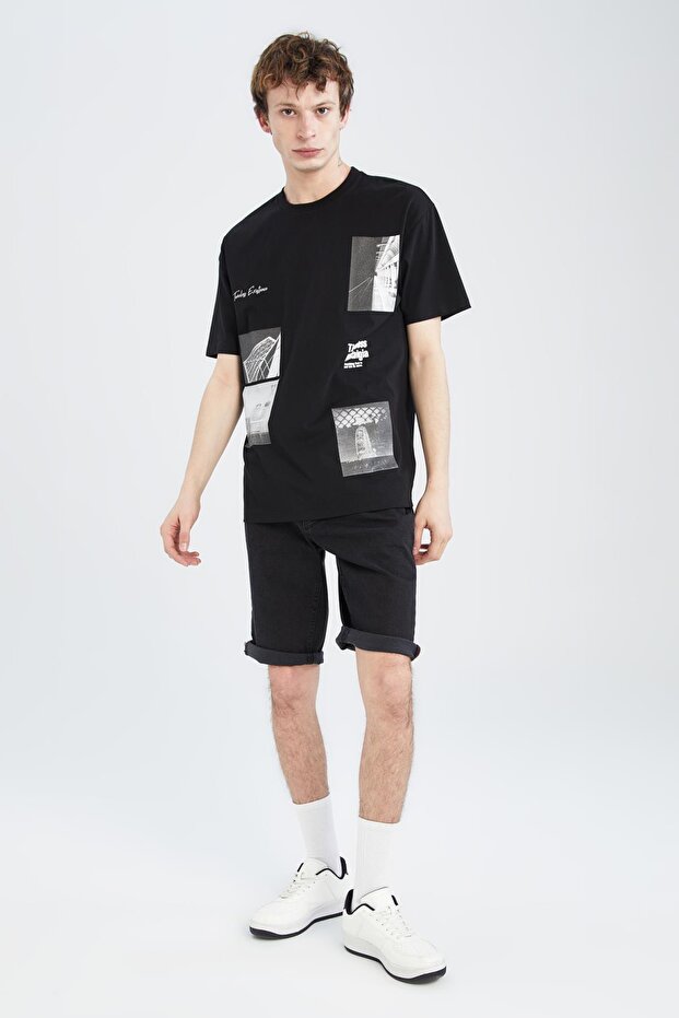 Regular Fit Jean Bermuda Şort - 2