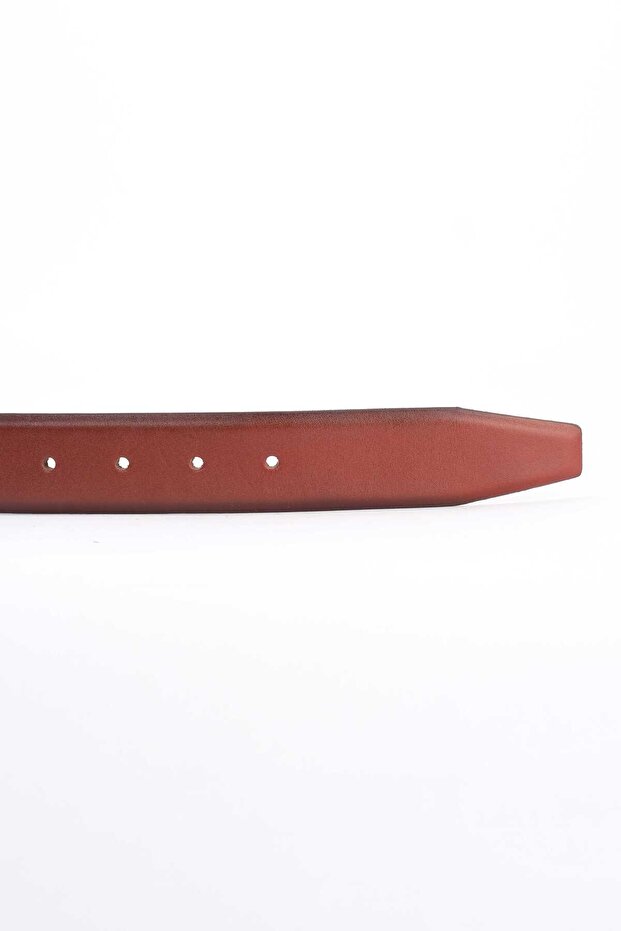 Erkek Taba Classic Analin Deri Kemer - 6