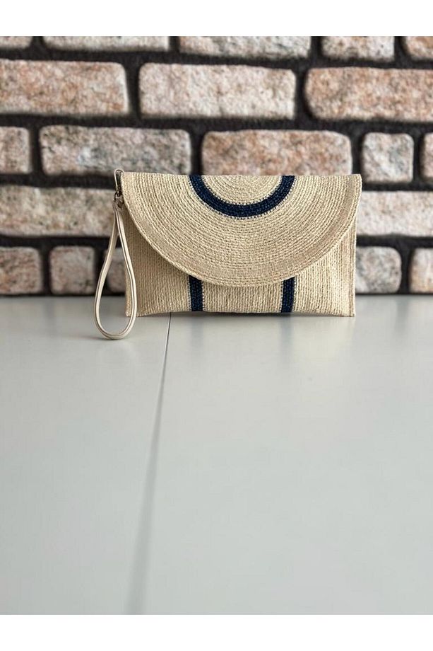Tüliş Kağıt İp Zarf Bohem Clutch El Çantası - 1