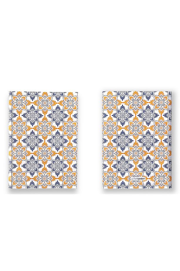 Amerikan Cilt, A5 Çizgili Defter, 64 Yaprak, 90gr. Ivory Kağıt (MEDİTERRANEAN PATTERN KAPAK TASARIM) - 8