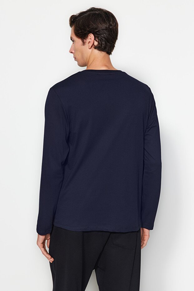 Czarny-granatowy-antracytowy Regularny/normalny krój 3-pak Basic 100% bawełna T-shirt TMNAW21TS0197 - 16