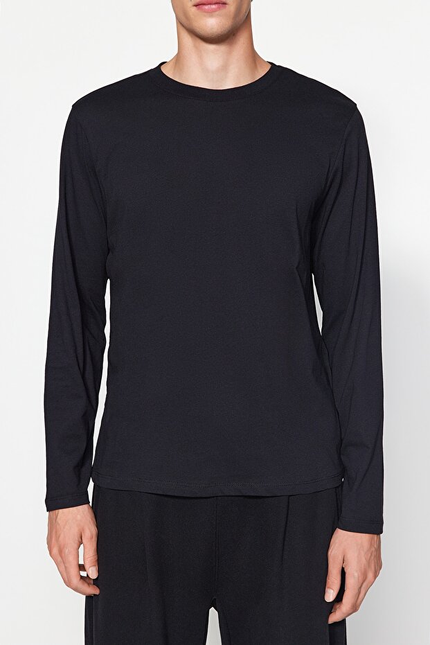 Czarny-granatowy-antracytowy Regularny/normalny krój 3-pak Basic 100% bawełna T-shirt TMNAW21TS0197 - 9