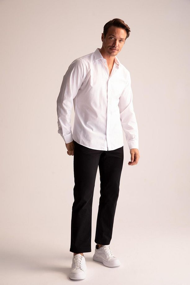 Regular Fit Chino Kanvas Pantolon - 2