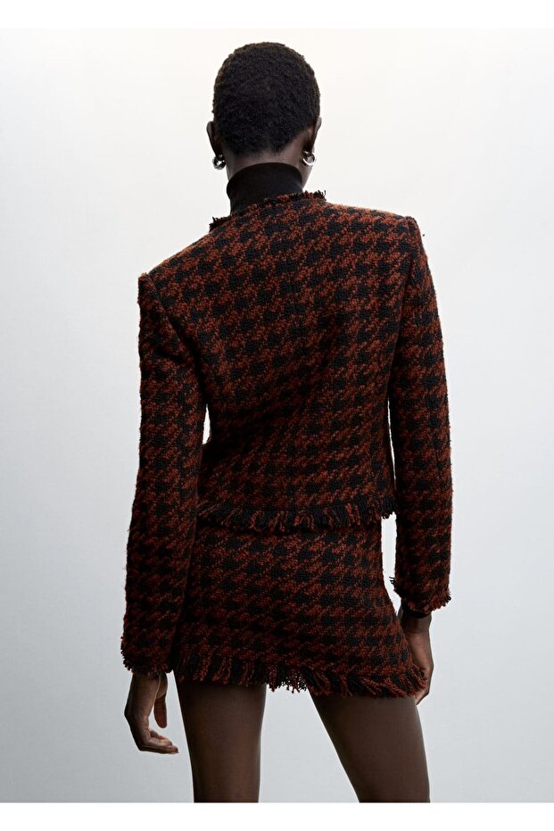 Püsküllü Tüvit Ceket - 4