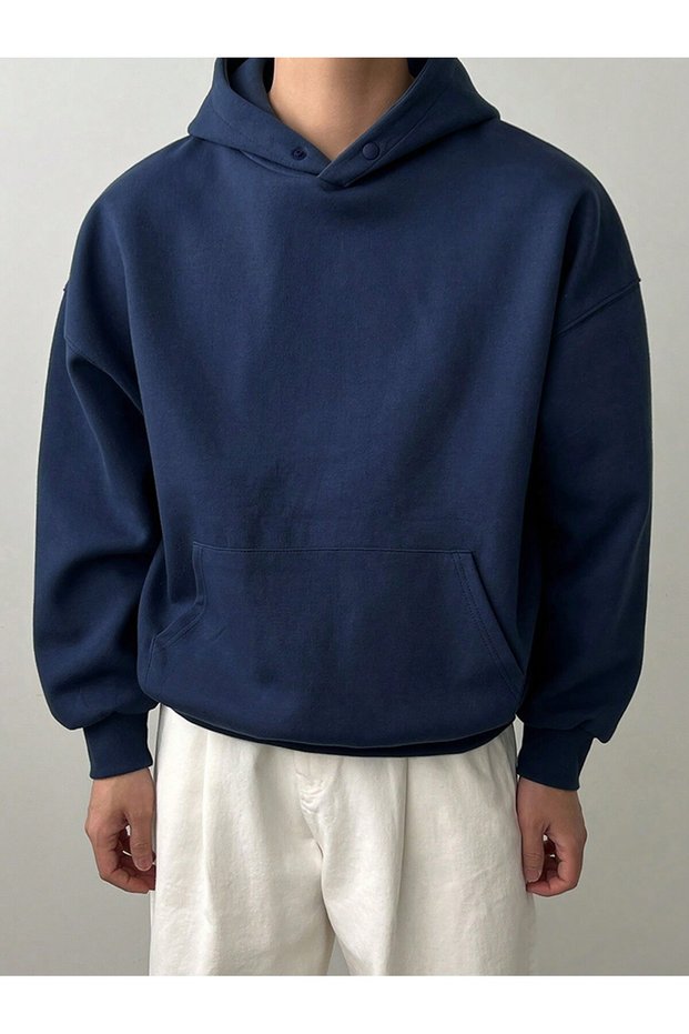 Coko series DAZY Kangaroo Pocket Drop Shoulder Hoodie