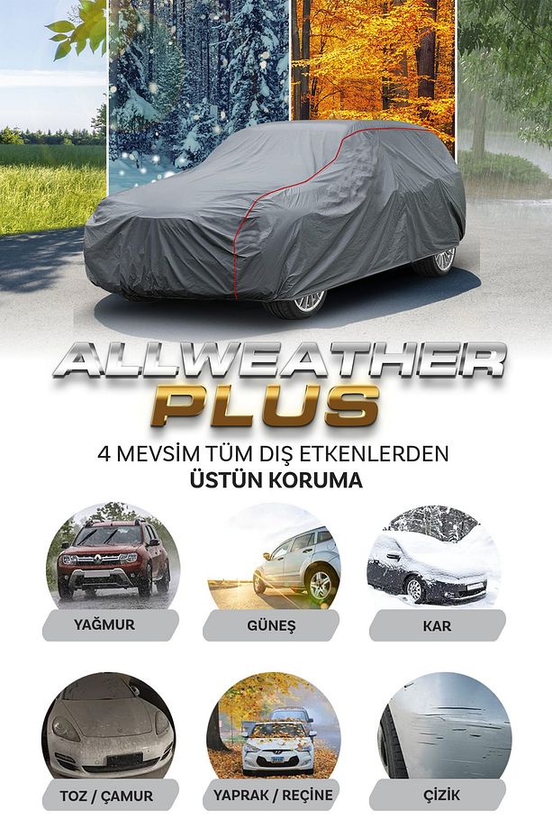 Renault Clio 5 Hatchback 2020 Ve SonrasıX300 Fitilli Araba Branda Miflonlu Oto Çadır Örtü - 3