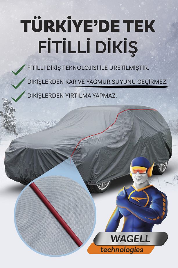 Renault Clio 5 Hatchback 2020 Ve SonrasıX300 Fitilli Araba Branda Miflonlu Oto Çadır Örtü - 2
