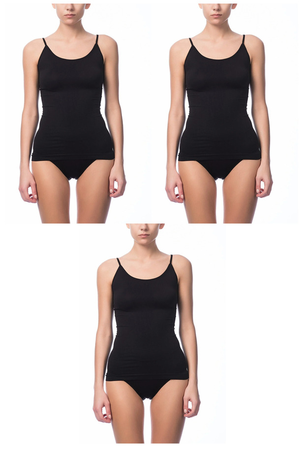 عبوة من 3 قطع من القميص الداخلي بحزام حبلي بدون خياطة - 1