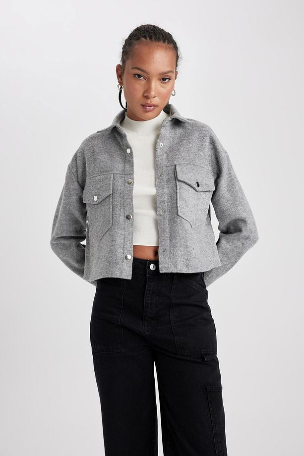 Regular Fit Gömlek Yaka Flanel Uzun Kollu Gömlek B2271ax23au - 7