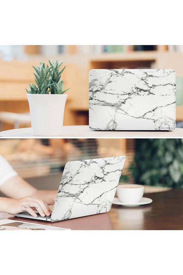 Macbook Pro Kılıf M1-m2 13inç A1706 A1708 A1989 A2159 A2251 A2289 A2338 Ile Uyumlu Mermer - 5