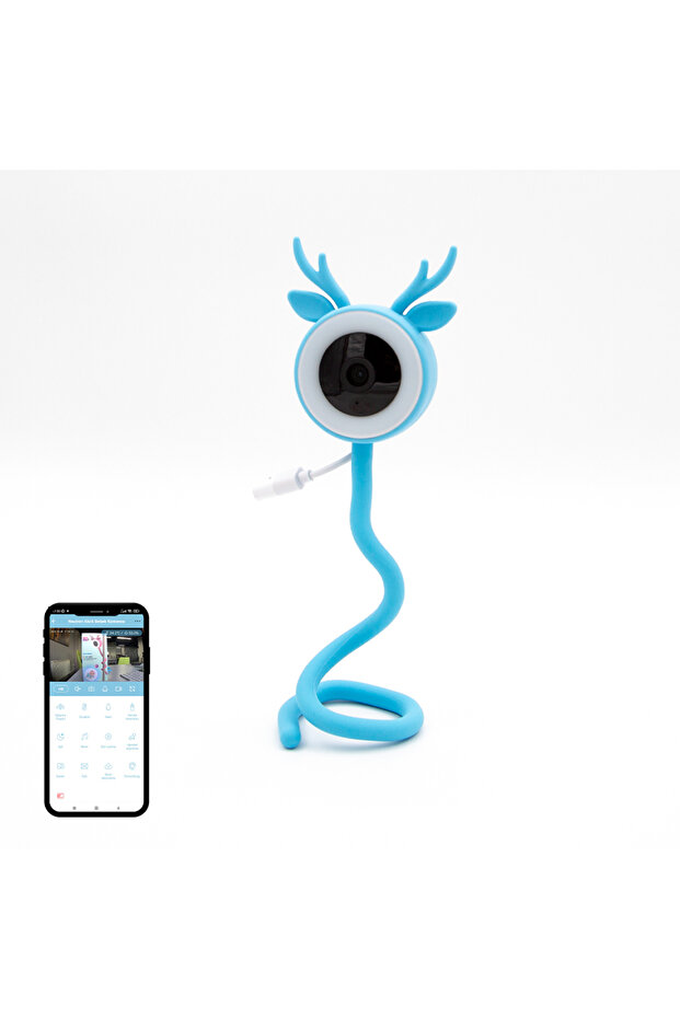 Geyik Figürlü Kamera Mavi - 1