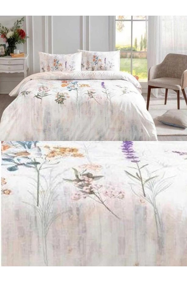 New Tek Kişilik Somon Floraison Nevresim Takımı - 3