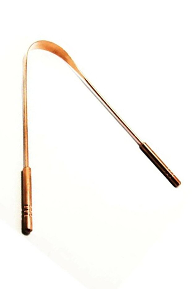 Hijyenik Dil Kazıyıcı Temizleme Dil Sıyırıcı Dil Temizleyici Bakır Hilal - 2