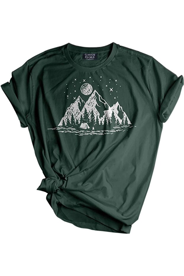 GENIUS STORE Store Unisex Baskılı Tişört Outdoor Normal Kalıp Tshirt