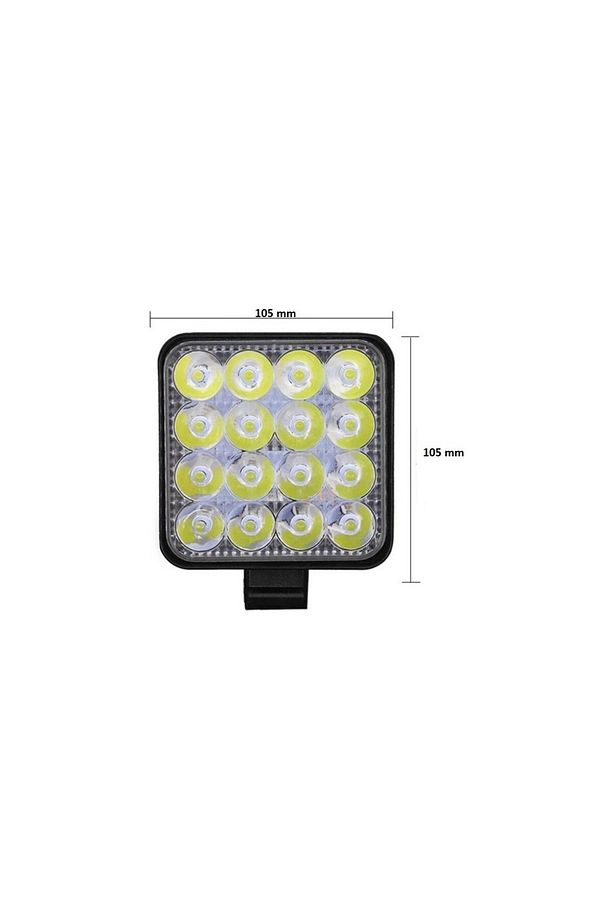 Lwl-s16 Çalışma Lambası 12-24 Volt Kare 16 Ledli 48w Adet - 5