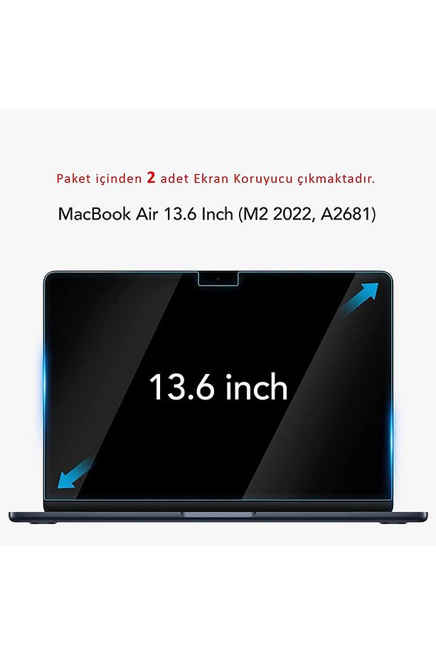 Macbook Air M2 M3 M4 13.6" A2681 A3113 A3240 Uyum Set Kılıf Kapak Klavye Koruyucu Ekran Koruyucu - 7