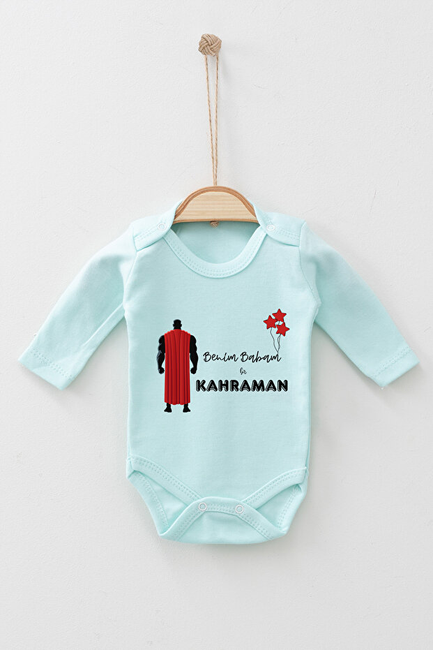 بدلة أطفال بادي بأكمام طويلة منقوشة من My Dad is a Hero