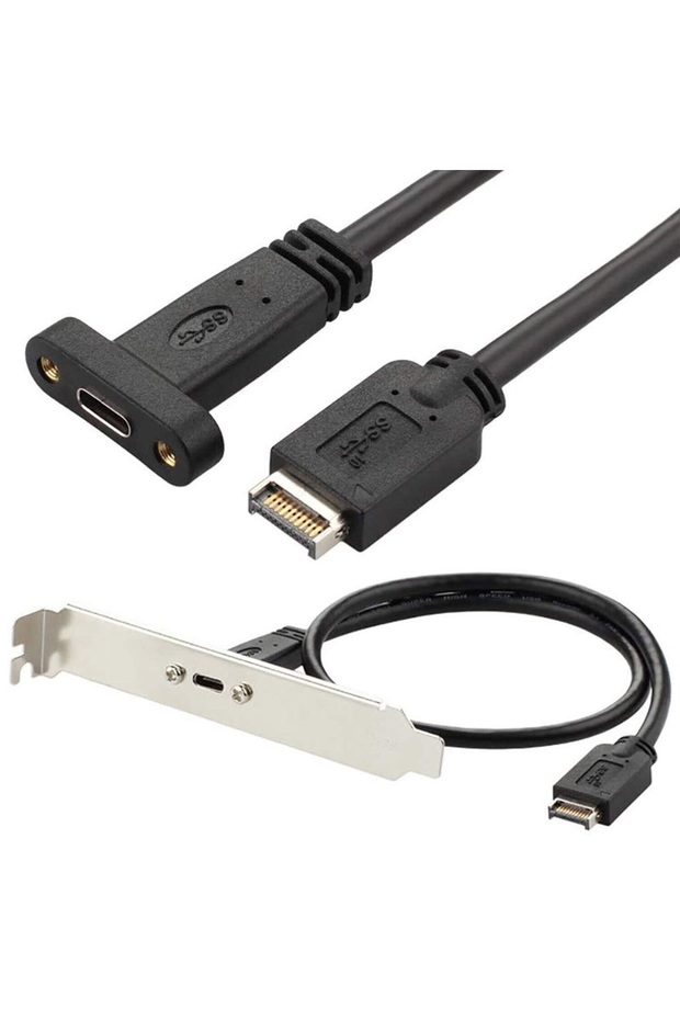 4661 USB type e to type c TYPE-E to TYPE-C 20 pin çevirici kablo - 1