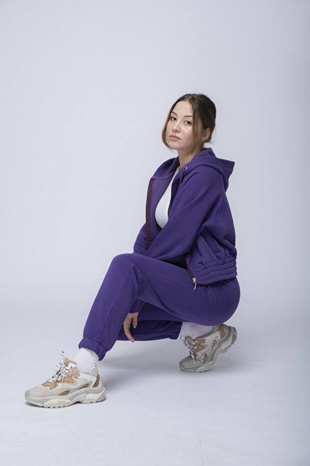 Kadın Basic Lastikli Premium Eşofman Takımı - 3