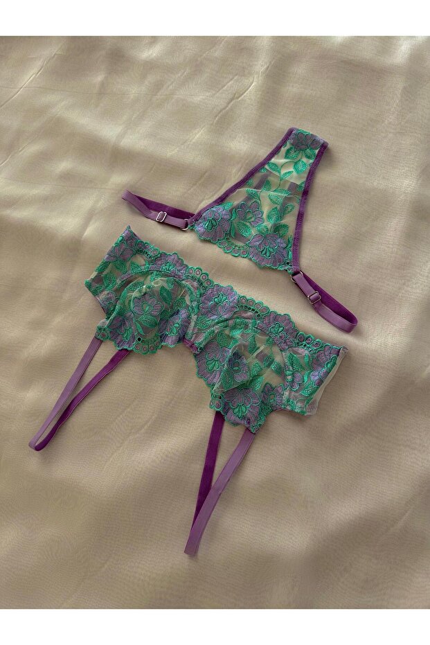 Double Mint Lilac Bralet Set - 2