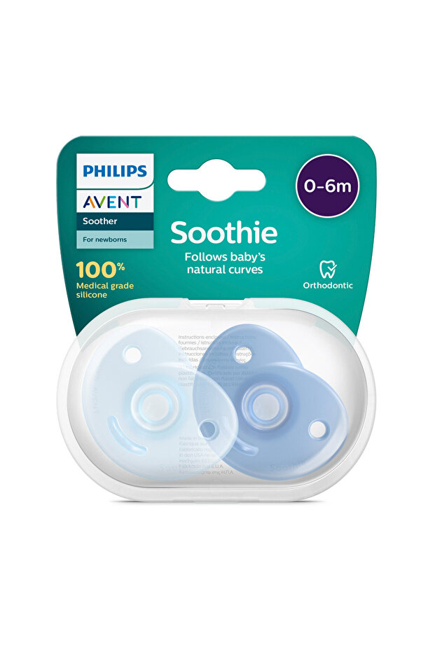 Soothie Pacifier 0-6Months Blue Double