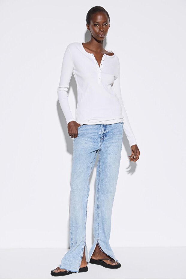 Soft Textured Snap-On Bodysuit